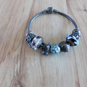 Pandora Bracelet with several charms!